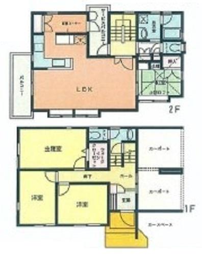 Floor plan. 31,900,000 yen, 4LDK, Land area 125.94 sq m , Building area 100.57 sq m