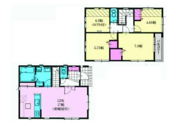 Floor plan. 35,800,000 yen, 4LDK, Land area 77.79 sq m , Building area 89.9 sq m