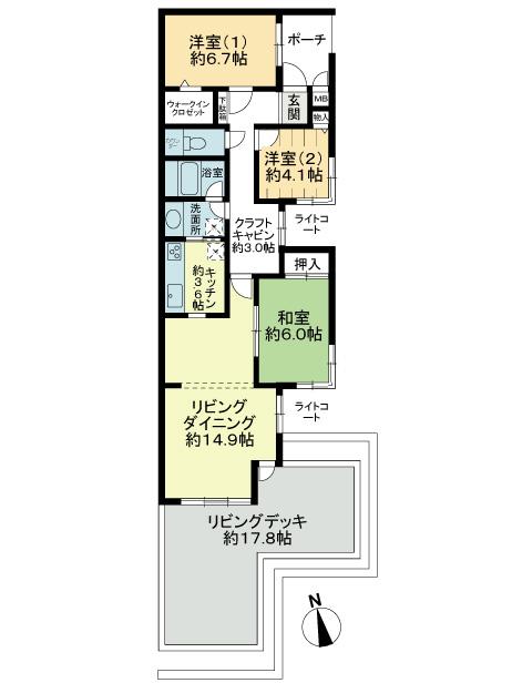 Floor plan. 3LDK, Price 30 million yen, Occupied area 83.91 sq m