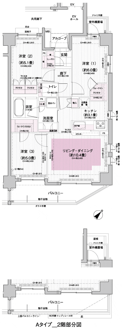 Floor: 3LDK + 2WIC + SIC, the occupied area: 65.66 sq m, price: 34 million yen ~ 40,500,000 yen, now on sale