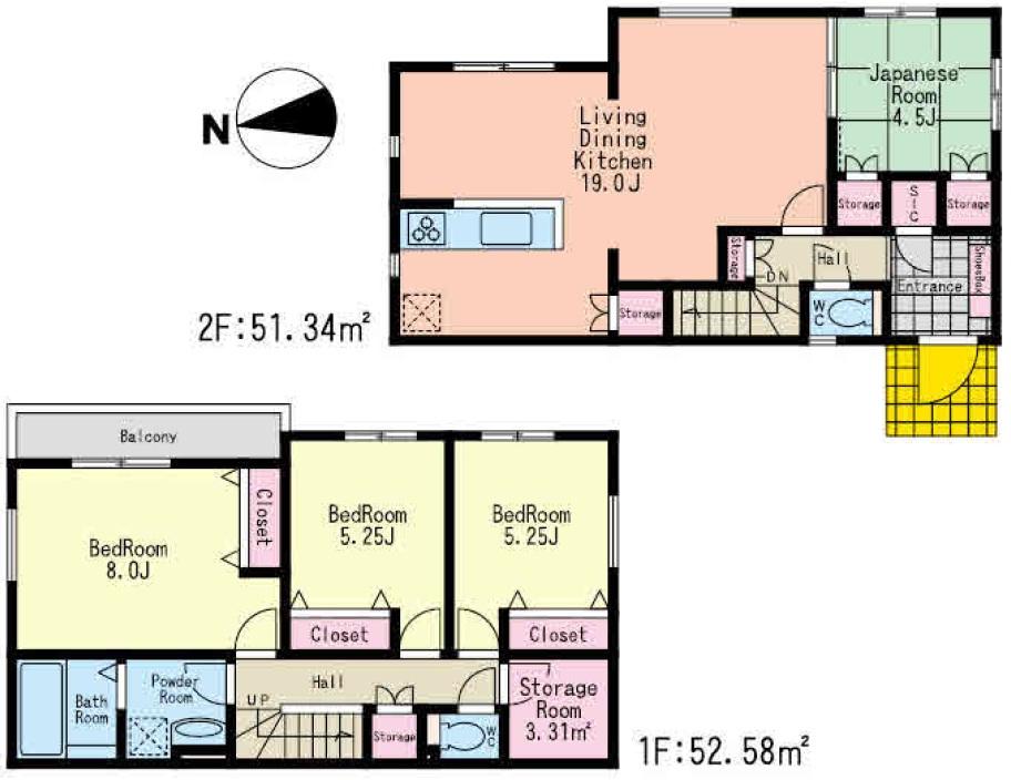 Floor plan. (2), Price 36,800,000 yen, 4LDK, Land area 219.19 sq m , Building area 103.92 sq m