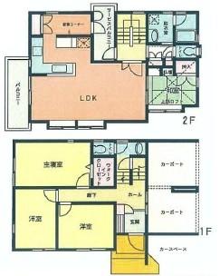 Floor plan. 31,900,000 yen, 4LDK, Land area 125.94 sq m , Building area 100.57 sq m