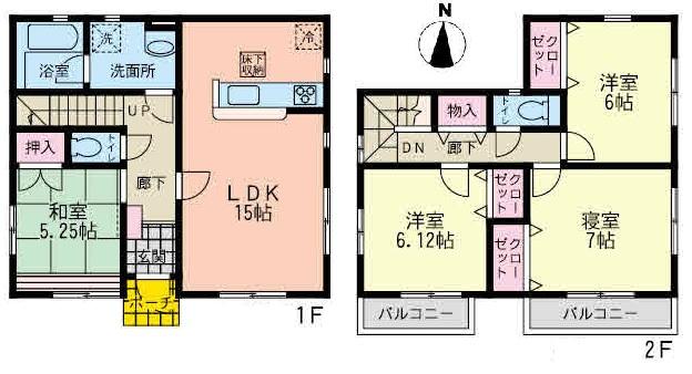 Floor plan. (3 Building), Price 35,800,000 yen, 4LDK, Land area 100.03 sq m , Building area 95.37 sq m