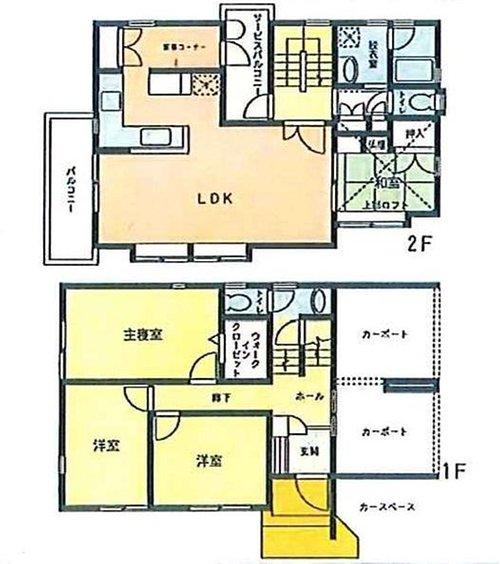 Floor plan. 31,900,000 yen, 4LDK + S (storeroom), Land area 125.94 sq m , Building area 100.57 sq m