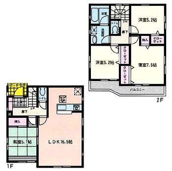 Floor plan. 36,800,000 yen, 4LDK, Land area 100.84 sq m , Building area 93.14 sq m