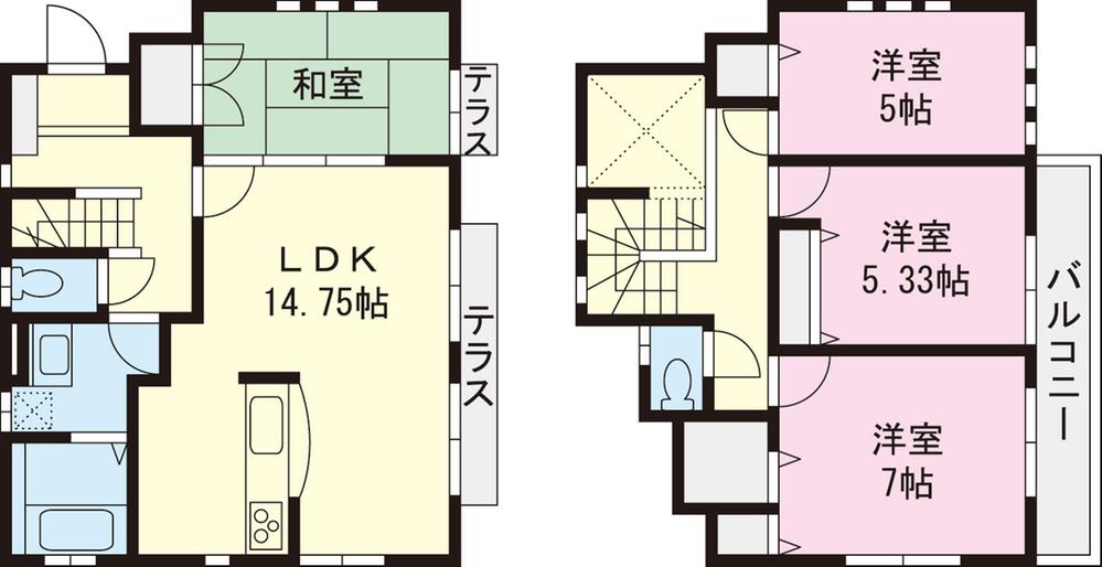 Floor plan. 290m until Hatsune months hill kindergarten
