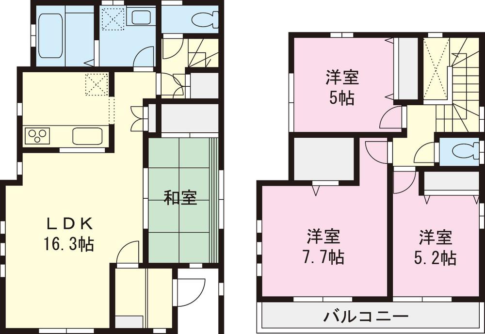 Floor plan. 290m until Hatsune months hill kindergarten
