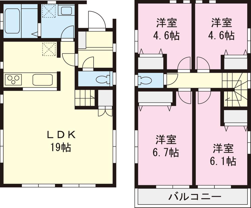 Floor plan. 290m until Hatsune months hill kindergarten