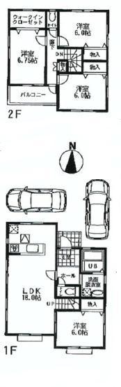 Floor plan. (A Building), Price 44,800,000 yen, 4LDK, Land area 140.15 sq m , Building area 102.68 sq m
