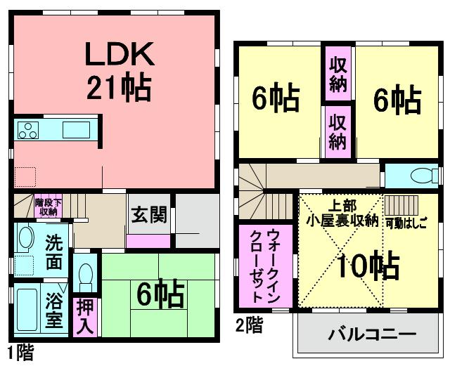 Floor plan. 32,800,000 yen, 4LDK, Land area 145.35 sq m , Building area 113.45 sq m