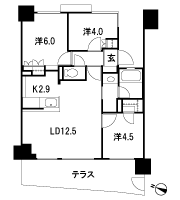 Floor: 3LDK, occupied area: 61.84 sq m, Price: 30.5 million yen, currently on sale