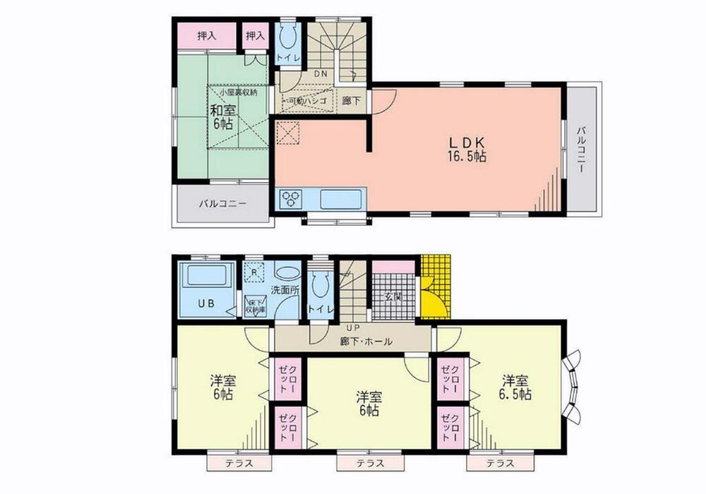 Floor plan. 29,800,000 yen, 4LDK, Land area 109.15 sq m , Building area 114.07 sq m