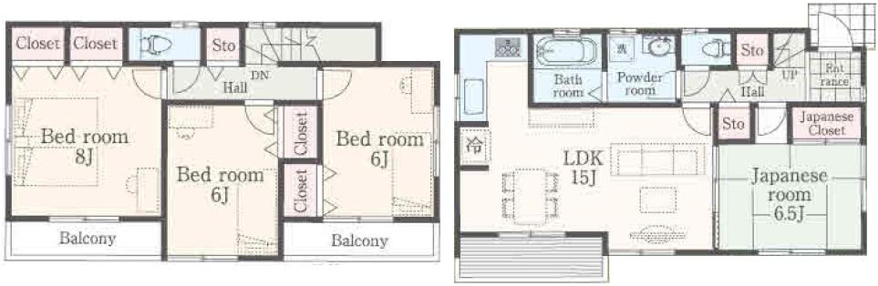 Floor plan. (B), Price 39,800,000 yen, 4LDK, Land area 125 sq m , Building area 99.15 sq m