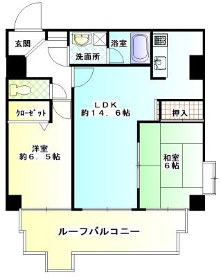 Floor plan. 2LDK, Price 13.8 million yen, Occupied area 60.47 sq m