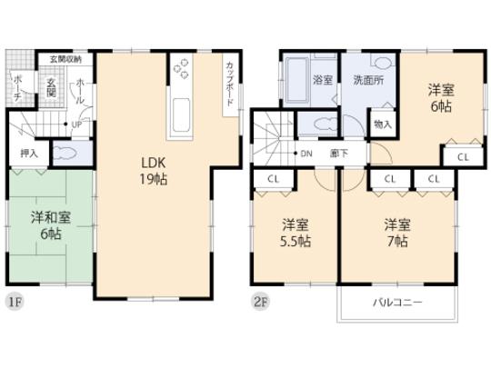 Floor plan. 36 million yen, 4LDK, Land area 125.55 sq m , Building area 116.15 sq m floor plan