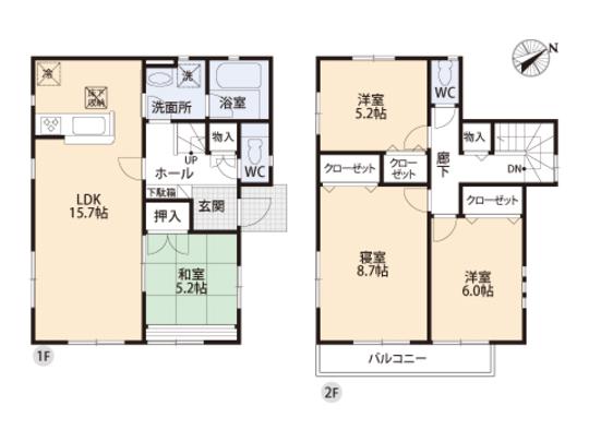 Floor plan. 38,800,000 yen, 4LDK, Land area 100.08 sq m , Building area 96.38 sq m floor plan