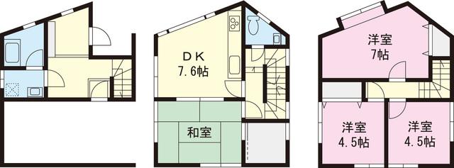 Floor plan. 24,850,000 yen, 4DK, Land area 58.15 sq m , Building area 82.57 sq m
