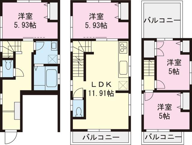 Floor plan. 31,800,000 yen, 2LDK+2S, Land area 58.56 sq m , Building area 84.49 sq m