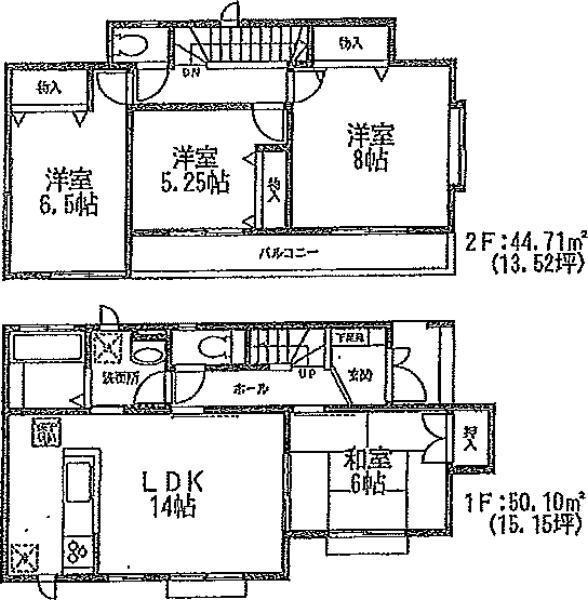 Floor plan. 38,300,000 yen, 4LDK, Land area 132.05 sq m , Building area 94.81 sq m