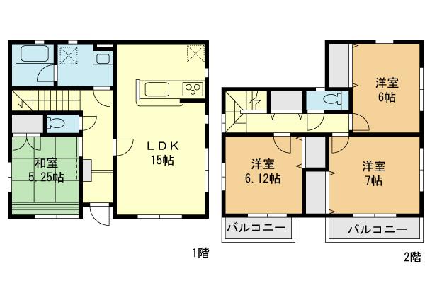Floor plan. (3 Building), Price 35,800,000 yen, 4LDK, Land area 100.03 sq m , Building area 95.37 sq m