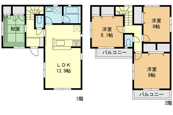 Floor plan. (5 Building), Price 37,800,000 yen, 4LDK, Land area 100.05 sq m , Building area 91.12 sq m