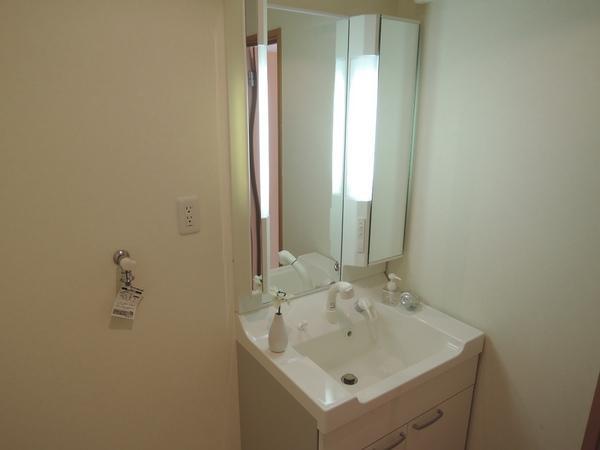 Wash basin, toilet. Interior