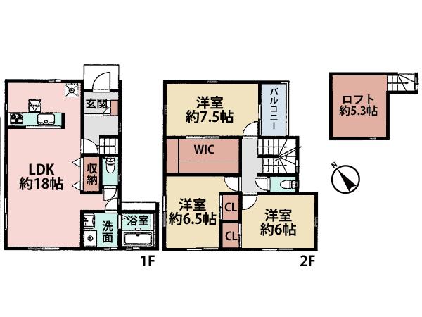 Floor plan. 35,800,000 yen, 3LDK + S (storeroom), Land area 131.7 sq m , Comfortable room in the building area 99.77 sq m interior renovation completed! 