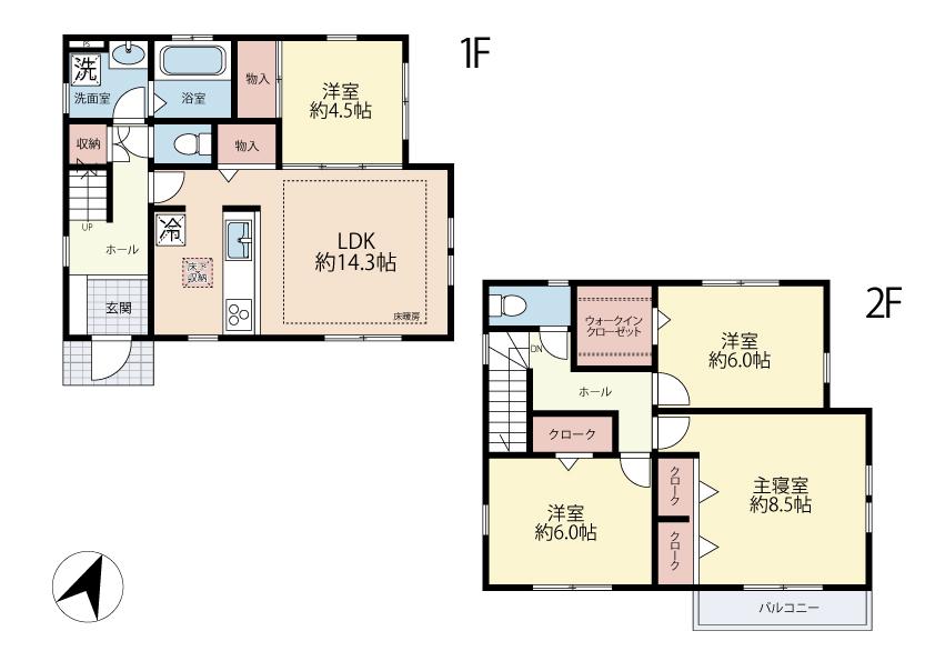 Floor plan. 36,800,000 yen, 4LDK, Land area 125 sq m , Building area 99.36 sq m