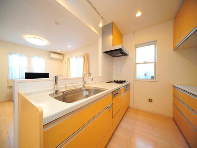 Kitchen. Dishes in the 3-burner stove Rakuchin