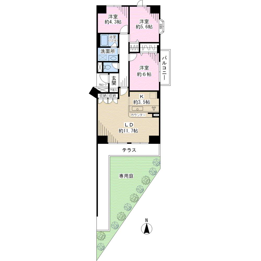 Floor plan. 3LDK, Price 15.8 million yen, Occupied area 70.79 sq m , Balcony area 2.89 sq m