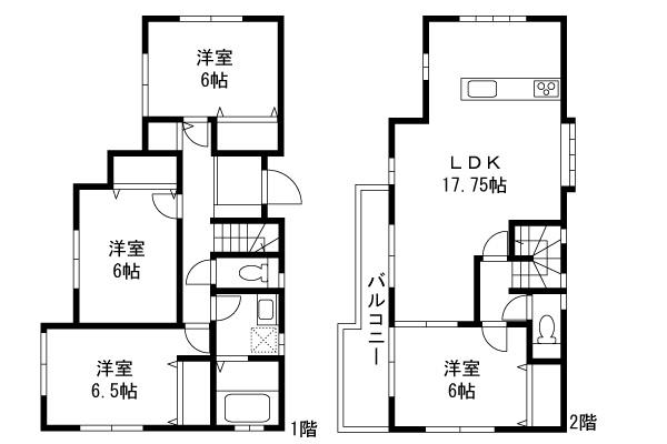 Floor plan. 34,800,000 yen, 4LDK, Land area 134.91 sq m , Building area 101.02 sq m