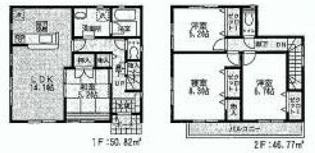 Floor plan. (4 Building), Price 35,800,000 yen, 4LDK, Land area 100 sq m , Building area 97 sq m