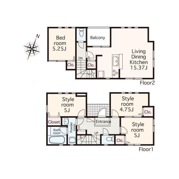 Floor plan. 41,800,000 yen, 4LDK, Land area 104.6 sq m , Building area 83.62 sq m