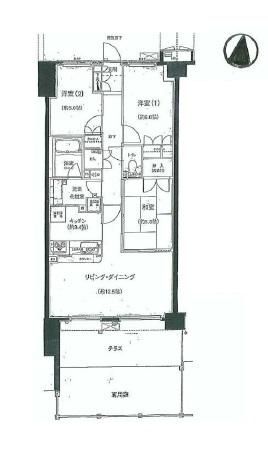 Floor plan. 3LDK, Price 23,900,000 yen, Occupied area 71.98 sq m