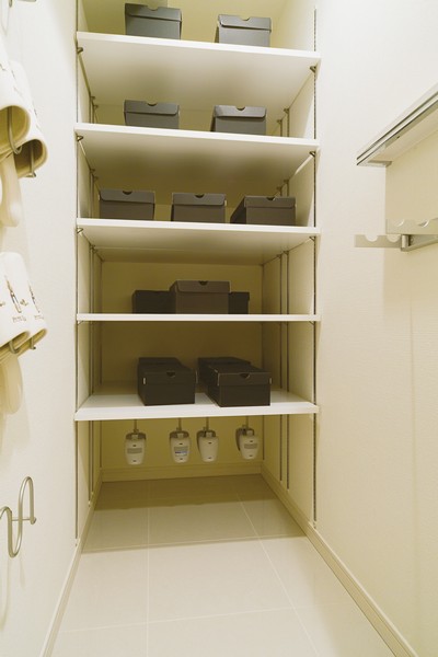Women in happy boot storage space is provided "shoes closet"