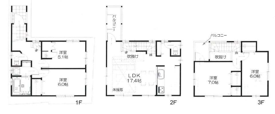Floor plan. (B), Price 32,300,000 yen, 4LDK, Land area 70.85 sq m , Building area 96.04 sq m