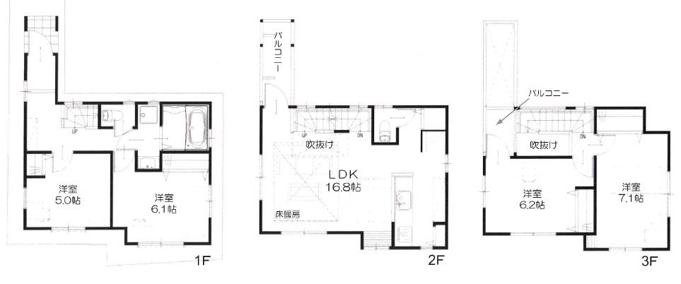Floor plan. (C), Price 31,800,000 yen, 4LDK, Land area 72.91 sq m , Building area 95.86 sq m
