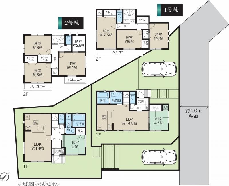 Floor plan. 32,800,000 yen, 4LDK, Land area 143.3 sq m , Building area 93.96 sq m 2 Kaiyoshitsu 7 Pledge to the closet about 2.5 Pledge
