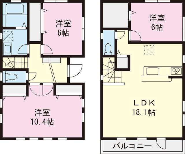 Floor plan. 36,800,000 yen, 3LDK, Land area 99 sq m , Building area 95.14 sq m