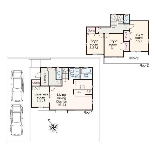 Floor plan. 45,800,000 yen, 4LDK, Land area 175.52 sq m , Building area 98.54 sq m