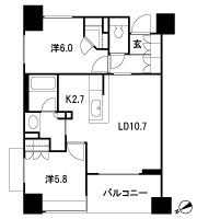 Floor: 2LDK + WIC, the occupied area: 55.83 sq m, Price: 28,980,000 yen, now on sale