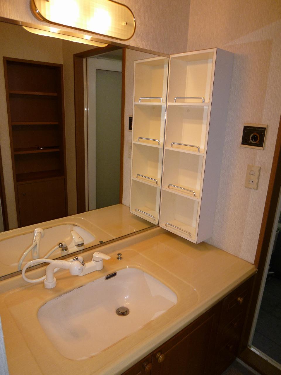 Wash basin, toilet. Wash