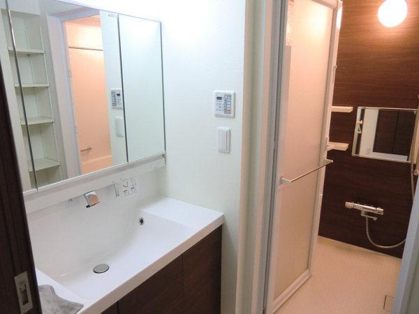 Wash basin, toilet. Interior