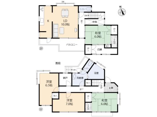Floor plan. 26,800,000 yen, 4LDK, Land area 176.65 sq m , Building area 109.05 sq m floor plan