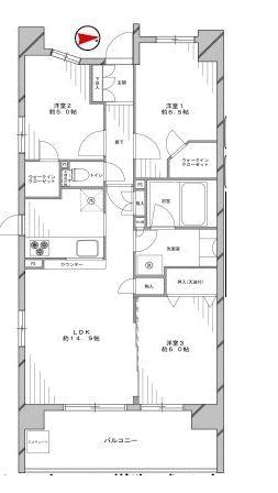 Floor plan. 3LDK, Price 31,800,000 yen, Occupied area 72.11 sq m , Per balcony area 12.5 sq m southeast angle room, Good per sun