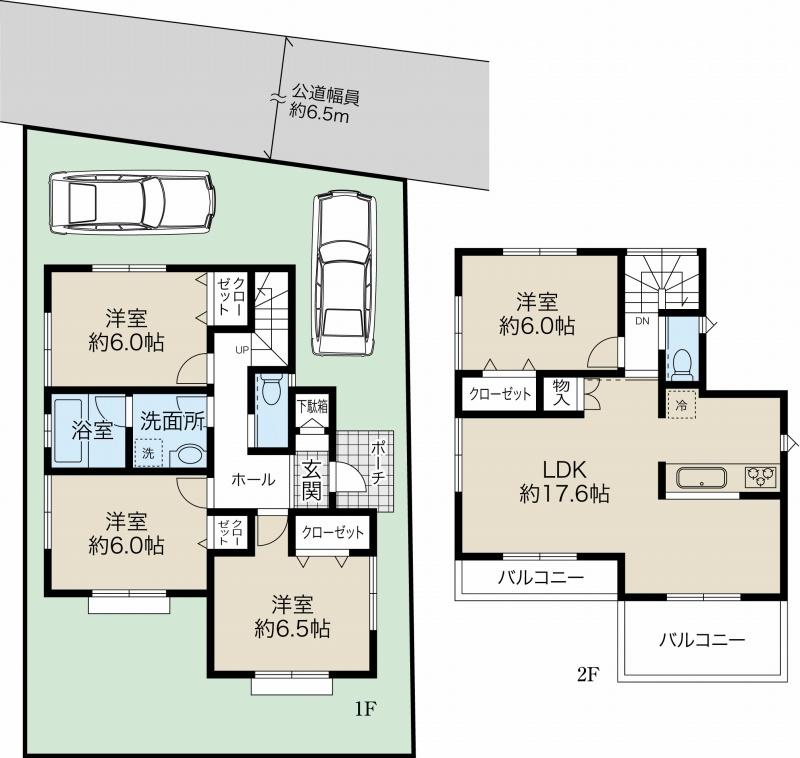 Floor plan. 40,800,000 yen, 4LDK, Land area 122.84 sq m , Building area 98.26 sq m