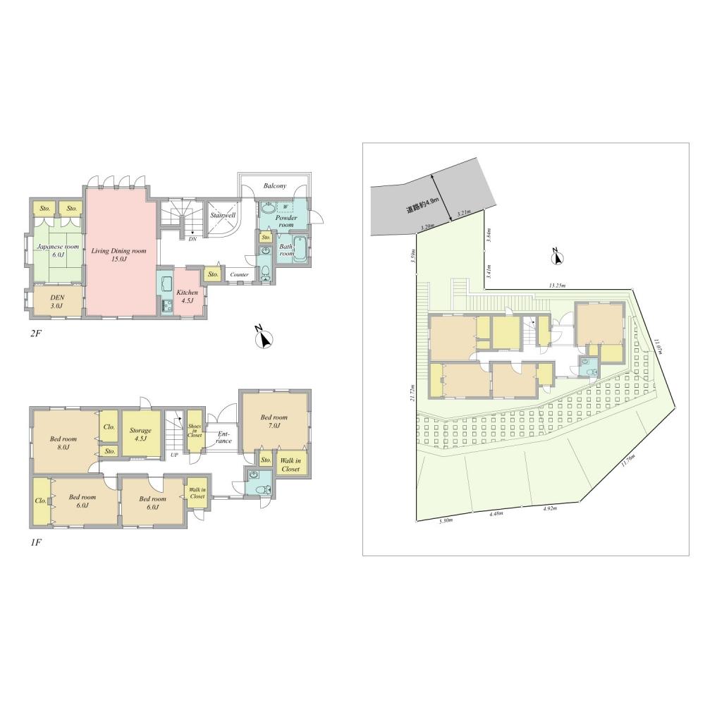 Floor plan. 47,800,000 yen, 6LDK + S (storeroom), Land area 422.77 sq m , Building area 164.3 sq m