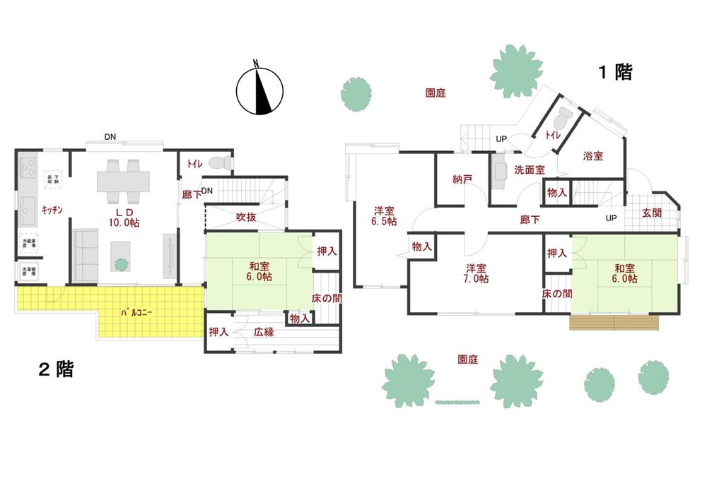 Floor plan. 26,800,000 yen, 4LDK + S (storeroom), Land area 176.65 sq m , Building area 109.05 sq m