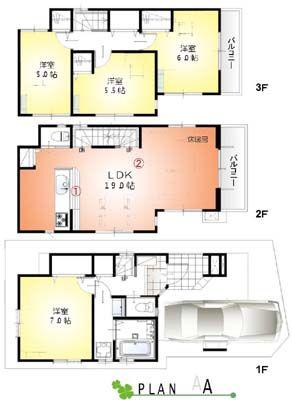 Floor plan. 34,800,000 yen, 4LDK, Land area 61.24 sq m , Building area 95.87 sq m