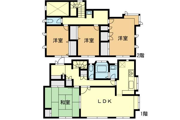 Floor plan. 30 million yen, 4LDK, Land area 157.78 sq m , Building area 121.57 sq m floor plan